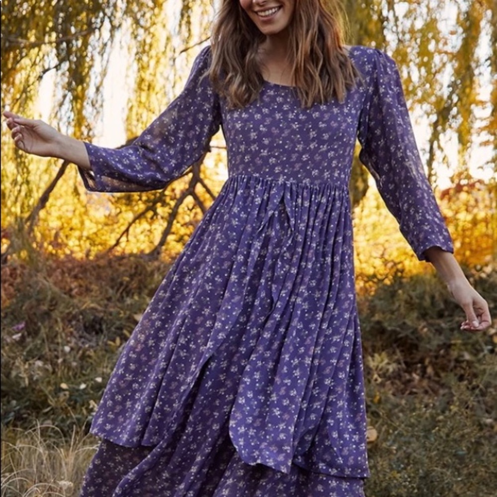 Christy Dawn Amelia Dress, periwinkle floral